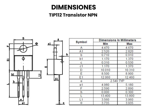 10 Piezas Tip112 Transistor Npn 100v 2a To-220