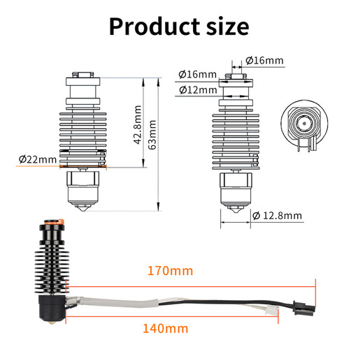 Acessório De Aquecimento Hotend Voron 2.4/prusa V6 24v 3d Ce