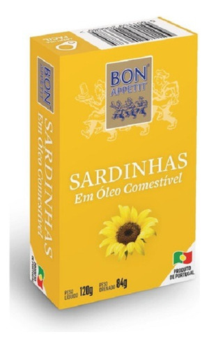 Sardinha Portuguesa Em Óleo Comestível Bon Appet 120g.