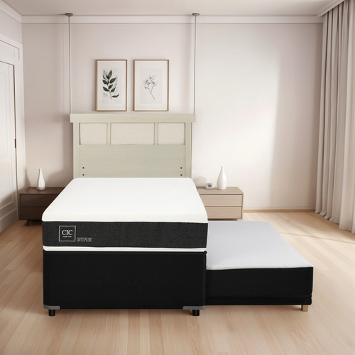 Cama Nido Ortopedic+respaldo Dublin Alpino Gris