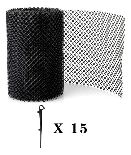 1 Rollo De Cubiertas Protectoras De Malla 18cmx8m 15 Ganchos