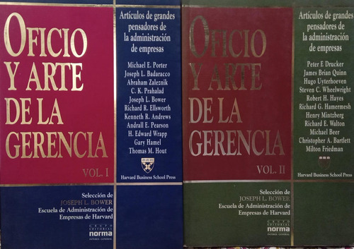 Joseph L. Bower Oficio Y Arte De La Gerencia Vol 1 Y 2