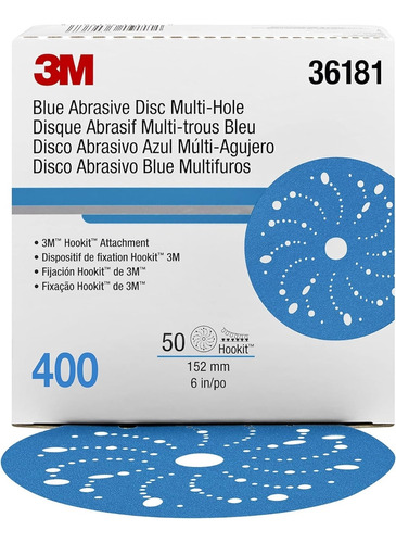 Discos Blue Hookit Orbital 6  3m Pn36181 P400 X 50 Oferta