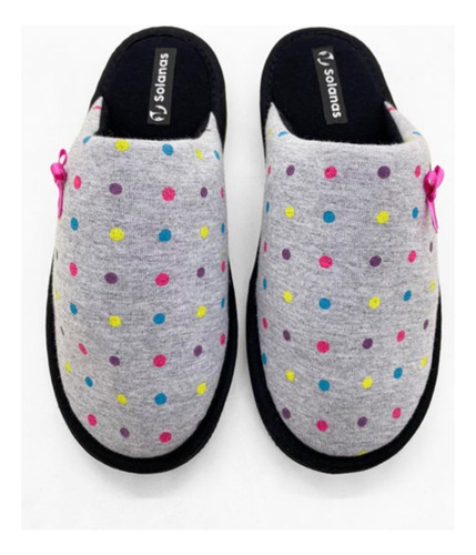 Pantuflas Mujer Solanas Algodón Estampadas Cerradas B/ Goma