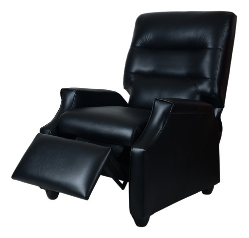 Sillon Reclinable Individual Moderno Reposet Sillones Salas Color Negro