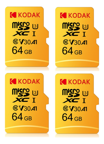 Kit 4 Cartão De Memória Kodak 64gb Ultra Performance