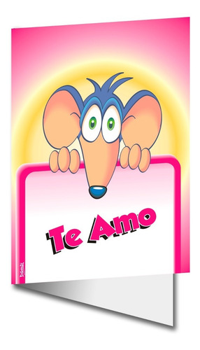 Ratoncito Encantador 2 Tarjetas Amor Enamorados San Valentín