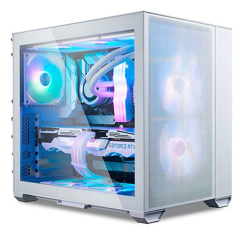 Gabinete para jugadores Lian Li O11 Air White Mini-ITX Temp Glass