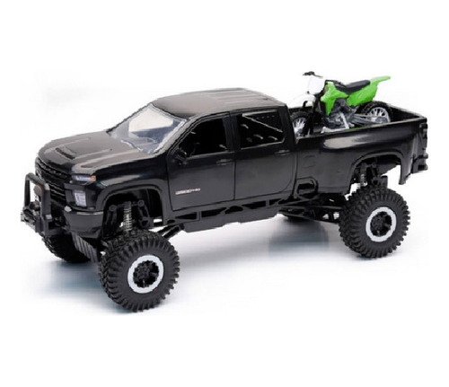 Newray 37596 1:20 Chevrolet 3500 Hd Off Road Pick Up W Dirt