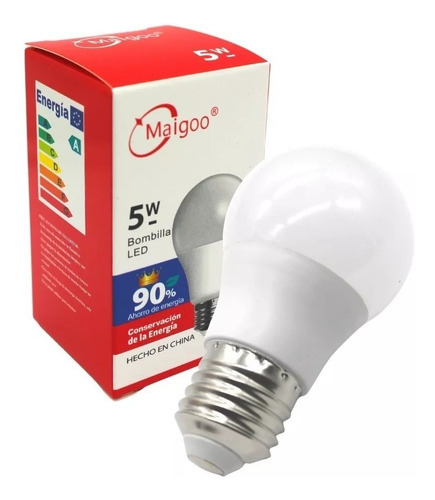 Foco Led Bombilla 5w Luz Blanca E27 Ahorrador Color De La Luz Blanco Frío