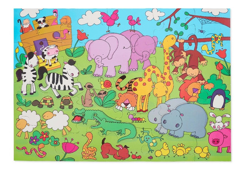 Imagen 3 de 9 de Rompecabezas Puzzle Arca De Noé Infantil Didactico Niño