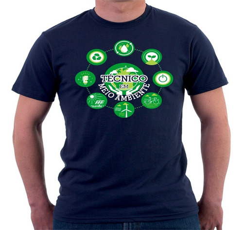 Camisa Camiseta Estampa Curso Técnico Em Meio Ambiente