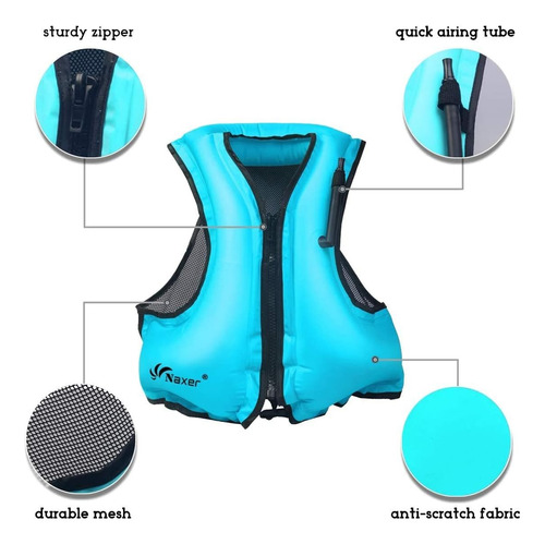 Flotador Chaleco Portátil Inflable Con Tu Mismo Aire Sopla