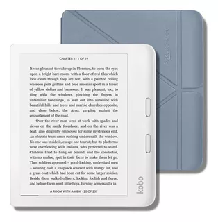 Set De Lector Electrónico Kobo Libra 2 Blanco Con Funda