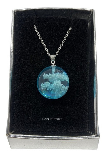 Imagen 2 de 7 de Collar Cielo Nubes Brilla En La Oscuridad + Estuche Regalo