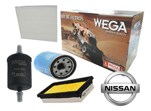 Kit 4 Filtros Nissan March Versa 1.6 2012 A 2016