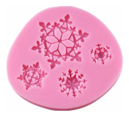 Molde De Silicona Fondant Copo De Nieve