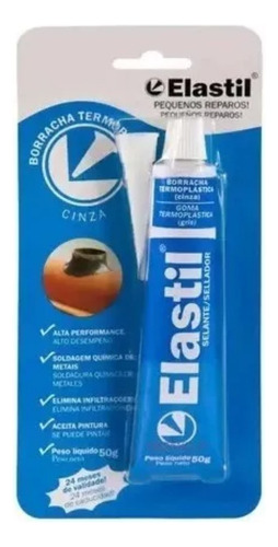 Veda Calha Selante Borracha Termoplástica Elastil 50gr Cinza