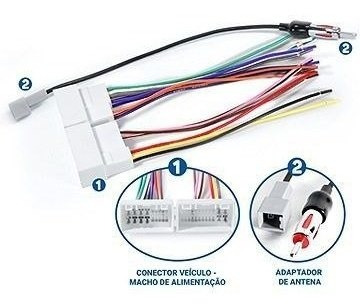 Kit Facil Chicote E Antena Kia Hyundai Fac Hy-001