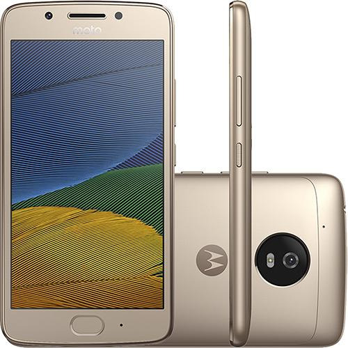 Celular Smartphone Motorola Moto G5 Xt1672 32gb Dourado - Dual Chip