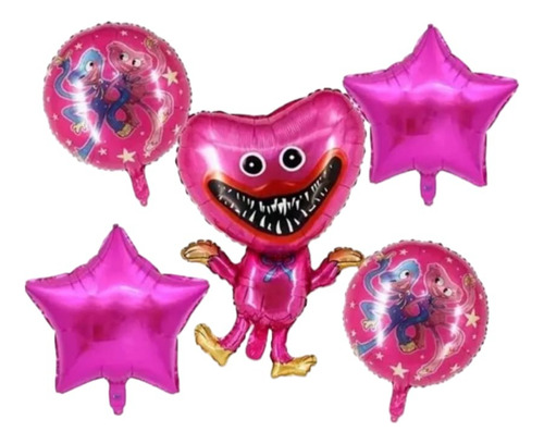 Kit 5 Globos Fiesta Infantil Poppy Plattime