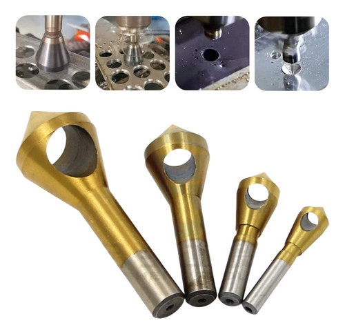 Brocas De Chaflán De Acero Inoxidable, 4 Piezas