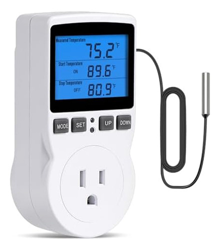 Termostato Enchufable, Controlador De Temperatura, Enchufe H