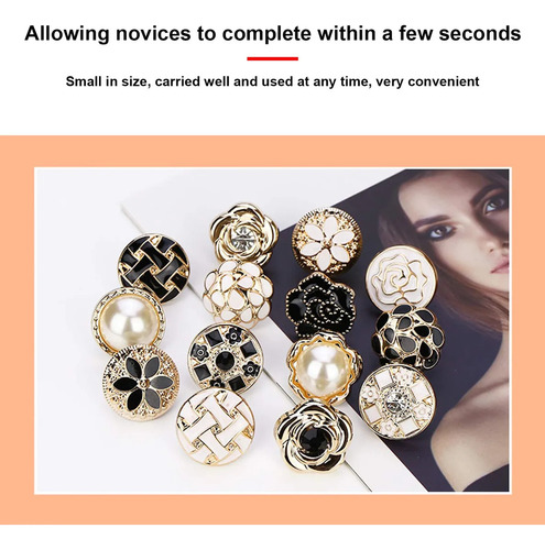 Botones De Broche Para Camisa De Mujer, 30 Botones
