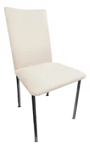 Comprar Silla Vestida Tapizada Comedor Cocina Reforzada Caño Asiento Beige