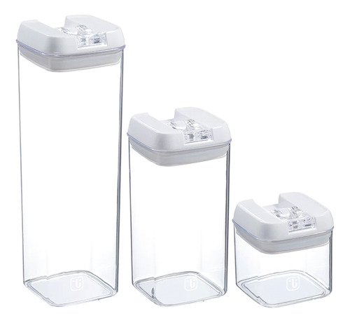 Set De 3 Contenedores Herméticos Plástico Simplit