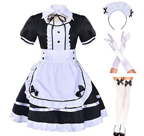 Japanese Anime Sissy Maid Dress Cosplay Sweet Classic Lolita