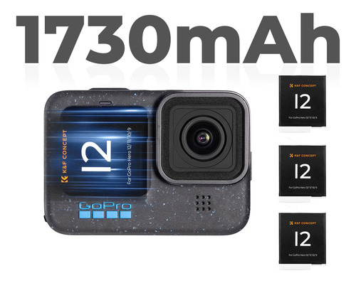 Kit De 3 Baterías + Cargador Triple Para Gopro Hero 09,10,11