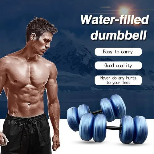 Mancuernas Rellenables Con Agua De Hasta 20 Kg. Azul