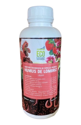 Humus De Lombriz Californiana Fertilizante X 500 Cc Ecomambo