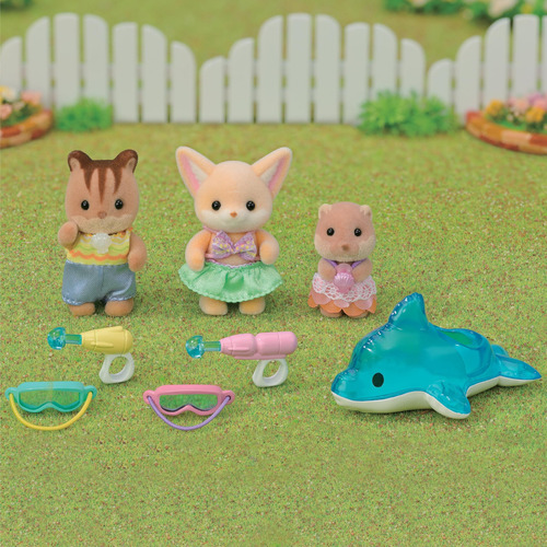 Trío Divertido De Piscina Calico Critters Nursery Friends