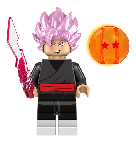 Boneco Goku Black Ssj Rosé - Dragonn Ball Leeg Blocos Montar