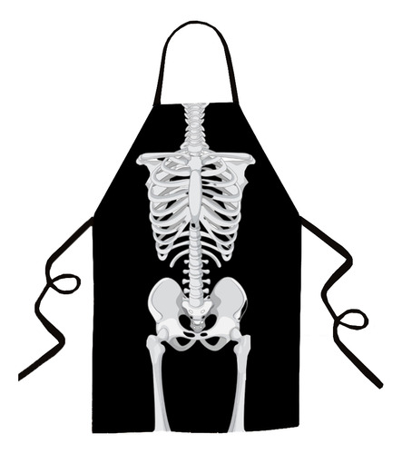 Avental Masculino Adulto Fantasia Esqueleto Halloween