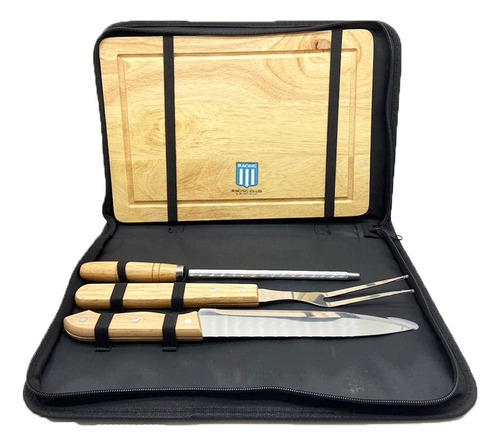 Set Asado Premium Con Funda Racing Club Personalizable