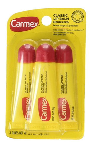 Carmex Classic Lip Balm C/ 3 Unidades Medicated