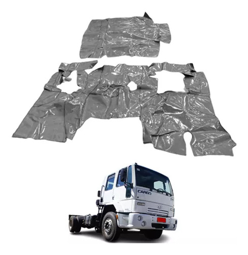 Tapete De Vinil Cinza Ford Cargo Com Capo Cabine Estendida I