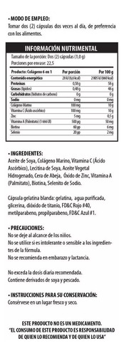 Solanum Colágeno 6 En 1 Vit.c, Zinc, Vit. A 45 Caps Sfn