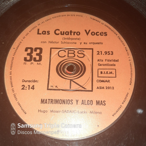 Simple Las Cuatro Voces Cbs 21953 C12