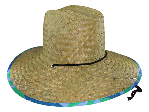 Capelina Sombrero De Paja Bajo Ala Copa Indiana - Playa