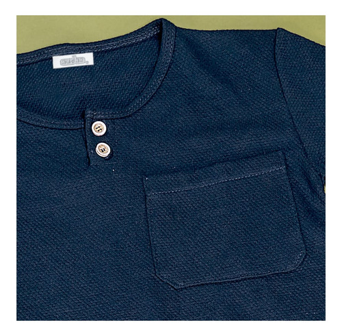 Audaz Playera Niño Con Botones Al Frente Azul Azul 4