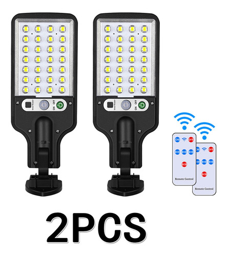 2 X Lámpara Led Solar Luminaria Suburbana Alumbrado Público