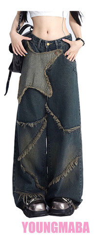 Pantalones Vaqueros Holgados Con Diseño De Estrellas De Mezc