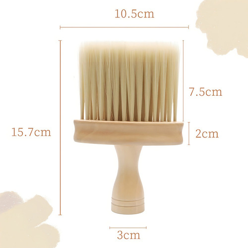 - Cepillo Madera Limpieza Cuello Barbería Corte De Pelo 1pz
