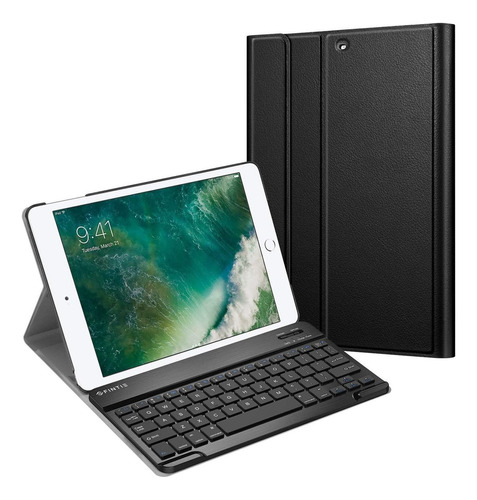 Funda Con Teclado Inalambrico Para iPad Color Negro