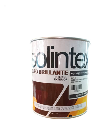Oleo Brillante 1/4 Negro Solintex