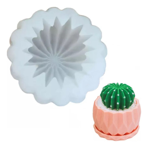Molde Silicona Cactus 3d Vela Jabon Resina Color Transparente